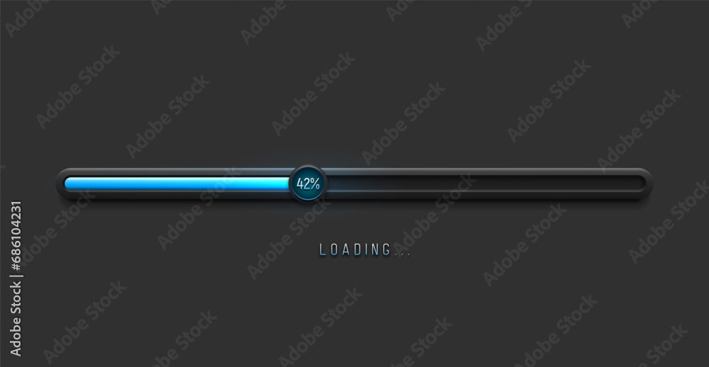 Poster progress loading bar. downloading process. concept technology. vector illustration.