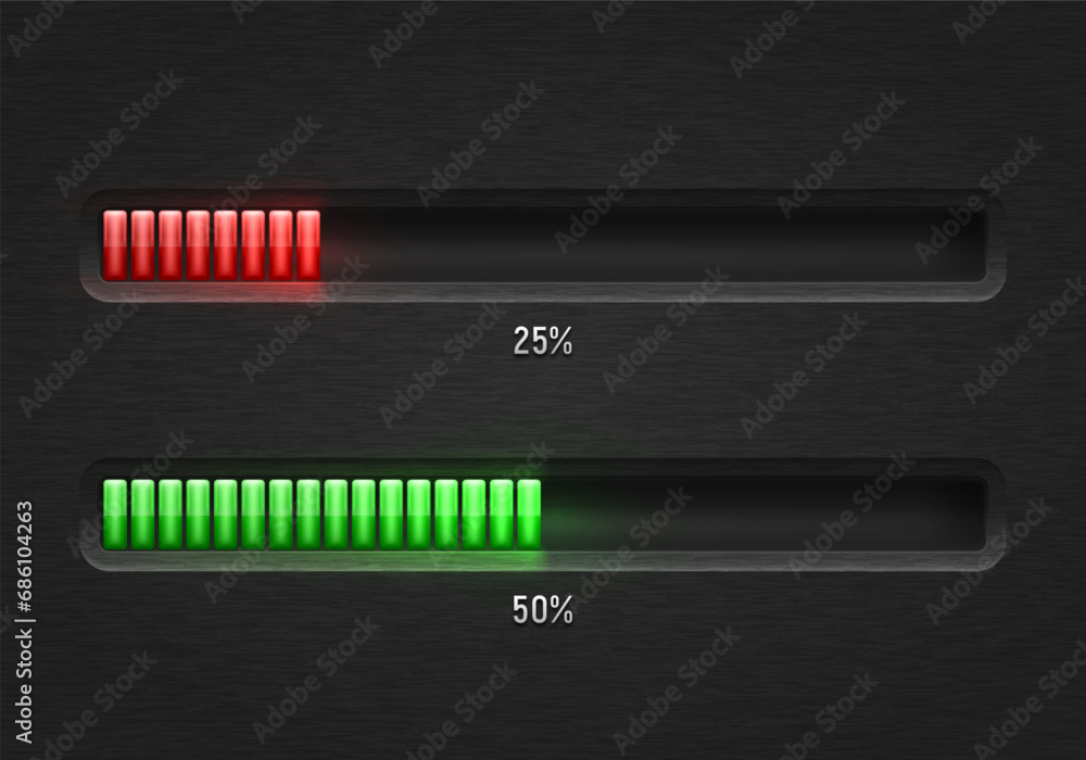 Poster progress loading bar. downloading process. concept technology. vector illustration.