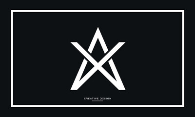 Fototapeta premium Alphabet letters XA or AX logo monogram