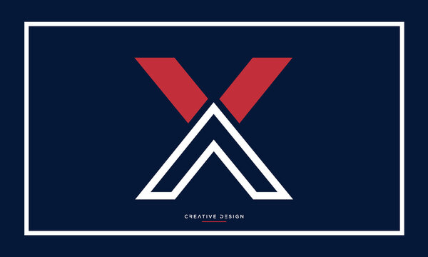 Alphabet letters XA or AX logo monogram
