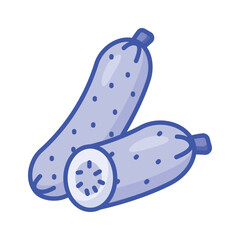 An amazing icon of cucumber in modern design style, healthy and organic food