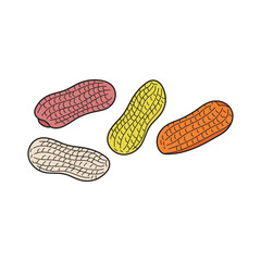 Kids drawing Cartoon Vector illustration circus peanuts candy Isolated on White Background