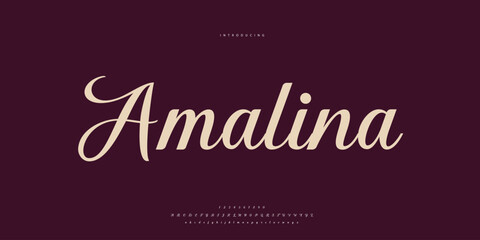 Hand drawn elegant alphabet letters font and number. Classic Lettering Minimal Fashion Designs. Typography modern serif fonts regular decorative vintage concept. vector illustration