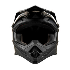 Black motocross helmet, cut out - stock png.