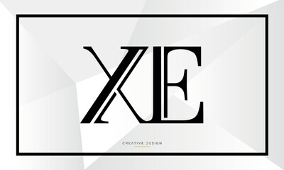 Alphabet letters XE or EX logo monogram