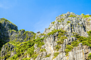 Beautiful tropical landscape of the Maya Bay in the Phi Phi Islands in Thailand