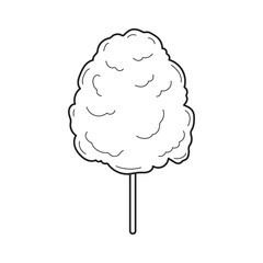 Hand drawn Kids drawing Cartoon Vector illustration cotton candy Isolated on White Background