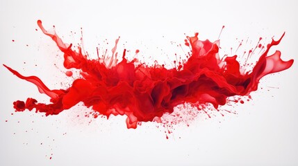 Red splashes on a white background