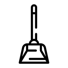 Obraz premium dustpan line icon