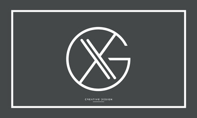 XG or GX Alphabet letters logo monogram