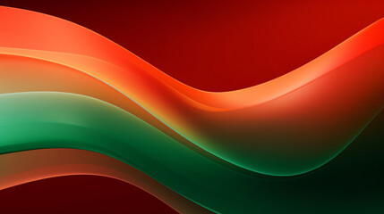 Abstract light lines on red and green background