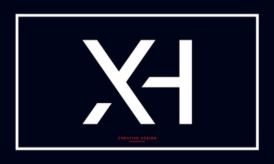XH or HX Alphabet letters logo monogram