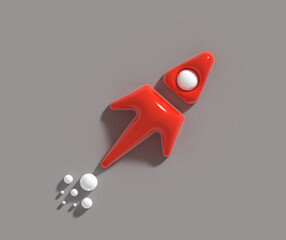 Rocket Web Logo Template Illustration Design.