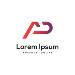 Obraz premium AP letter logo design