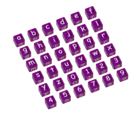 Alphabet and number color cubes
