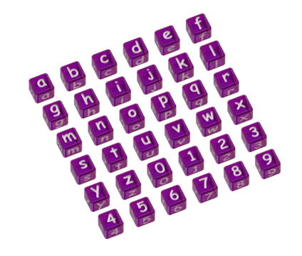 Alphabet and number color cubes