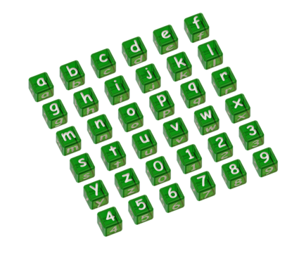 Alphabet and number color cubes