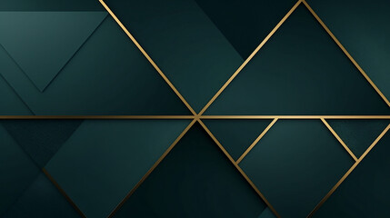 Abstract triangle pattern luxury dark green
