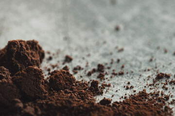 Сocoa spilled on the table