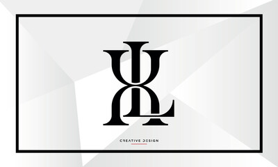 Alphabet letters icon logo XL or LX