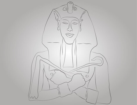 Portrait of the Egyptian king Pharaoh Echnaton