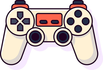 Game Controller Vector Flat Illustration. Perfect for different cards, textile, web sites, apps