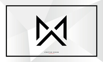 XM or MX Alphabet letters logo monogram