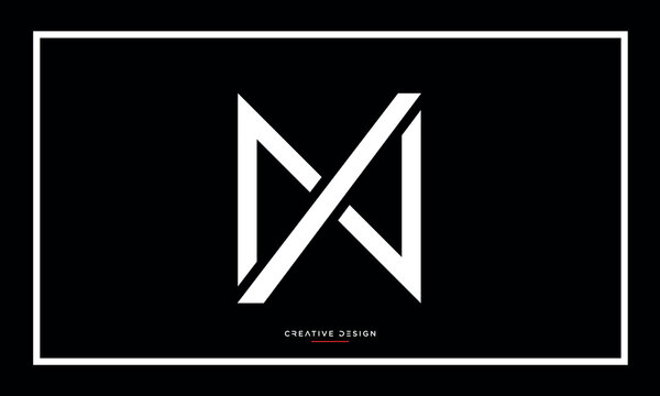 Alphabet letters XN or NX logo monogram