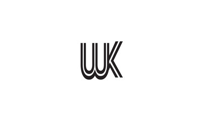 WK, KW , W ,K, Abstract Letters Logo Monogram	