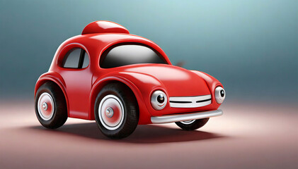 red talking cartoon character car