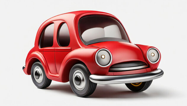 red talking cartoon character car