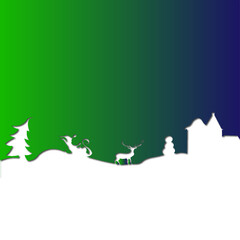 christmas card with santa claus