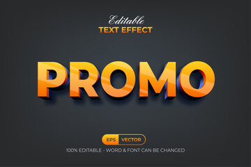 Promo 3D Text Effect Modern Style. Editable Text Effect.