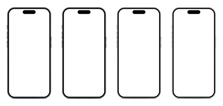 4 modern vector mobile phones
