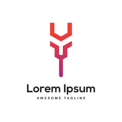 Obraz premium UY Letter Logo Design Free Icon