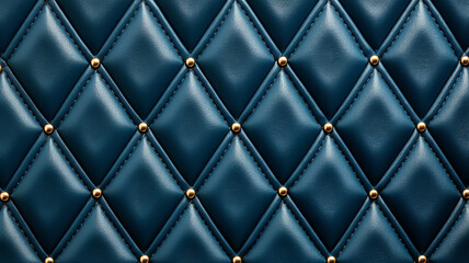 blue diamond pattern embossed leather pattern with gold diamond detail, puffy foam leather for purse.
