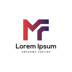 MF  Letter Logo Design Free Icon
