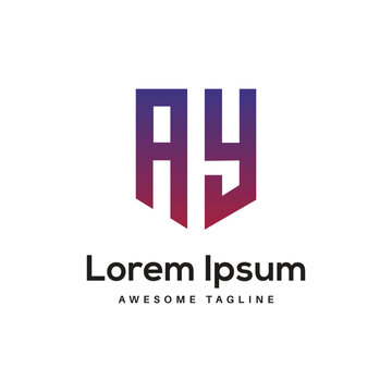 RY Letter Logo Design Free Icon