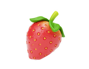 Strawberry fruit fresh nature 3d illustration