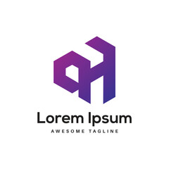 QH Letter Logo Design Free Icon