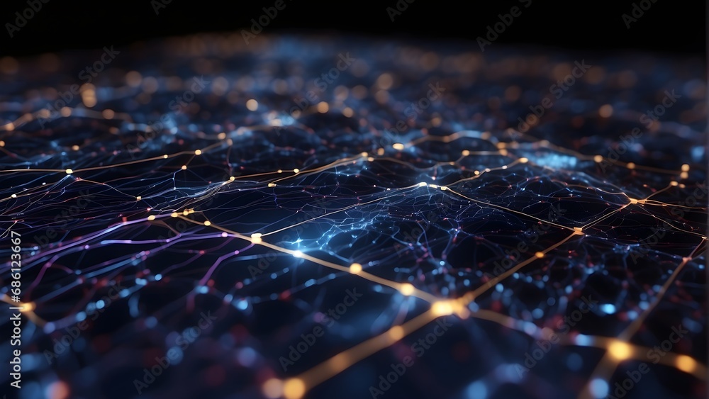 Poster global network connection on investor and customer with sale data exchange and development of busine