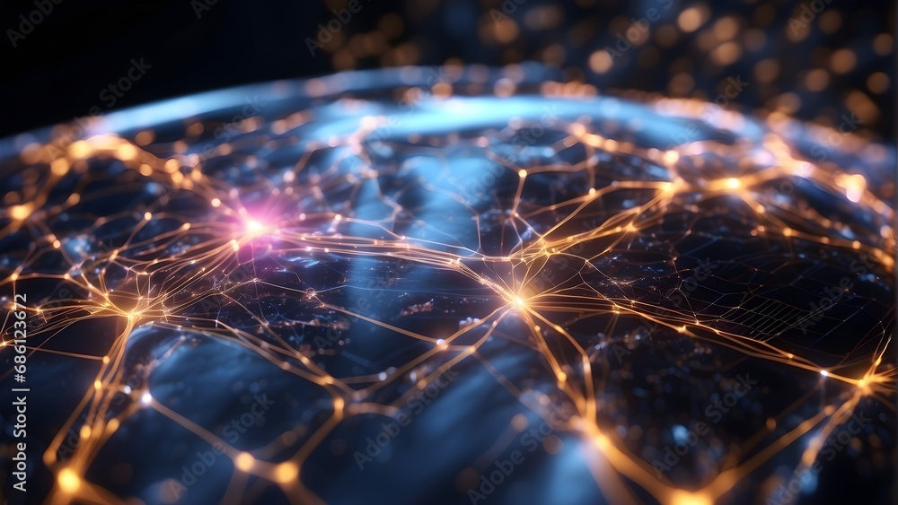 Poster engineer manager connecting data center on global networking systems and connect of data on internet