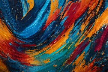 Abstract Painting with Multiple Colors