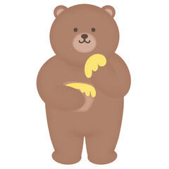 teddy bear with honey 