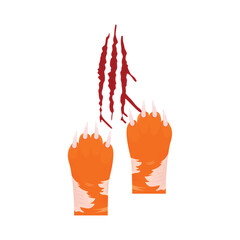 cat scratching paw illustration