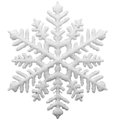 Fotobehang Transparent white frost snowflake clipart, cut out design © eobrazy_pl