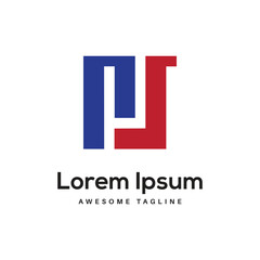 NJ Letter Logo Design Free Icon