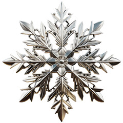 Transparent shiny metallic snowflake clipart
