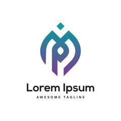 P  Letter Logo Design Free Icon