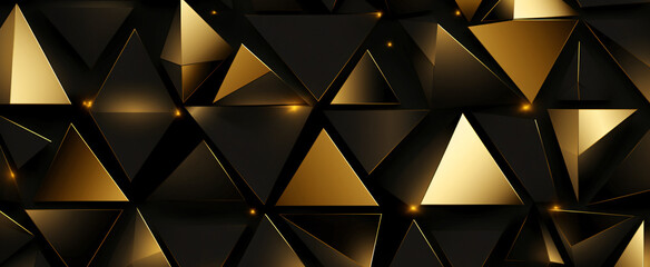 Abstract gold triangle shapes